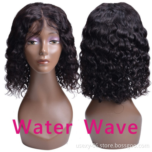 Dropshipping Preplucked Wigs Human Hair Virgin Brazilian Lace Front Wig Perruques Naturelles Courtes Raw Hair